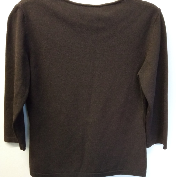 Vintage NM Studio Solid Brown Top - Picture 4 of 4